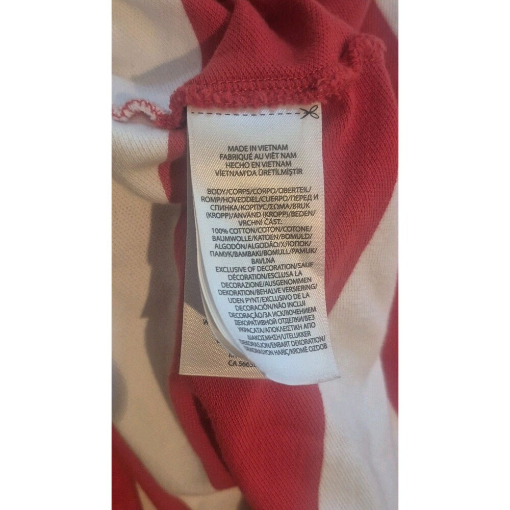 Polo Ralph Lauren Red White Striped Classic Fit Polo Shirt Men's Medium - Picture 7 of 7